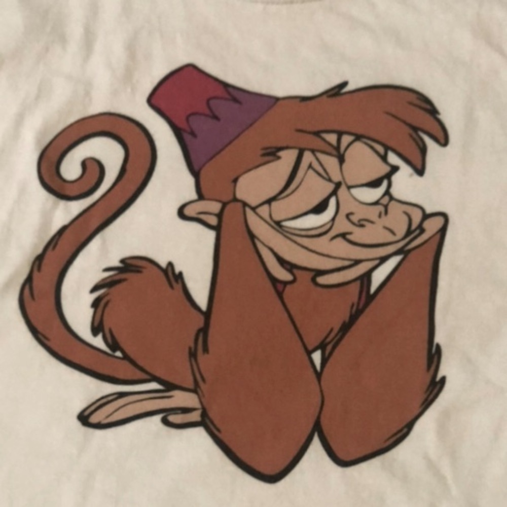 Abu from Disney’s Aladdin custom printed T-shirt size Medium